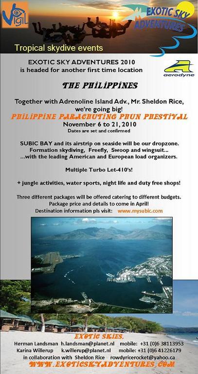 Sky diving event at subic bay
